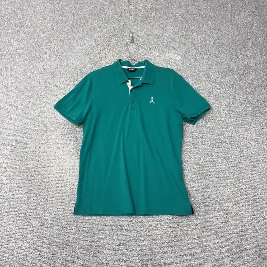 핑 청록 로고 기능성 반팔 카라티 100 상품이미지1