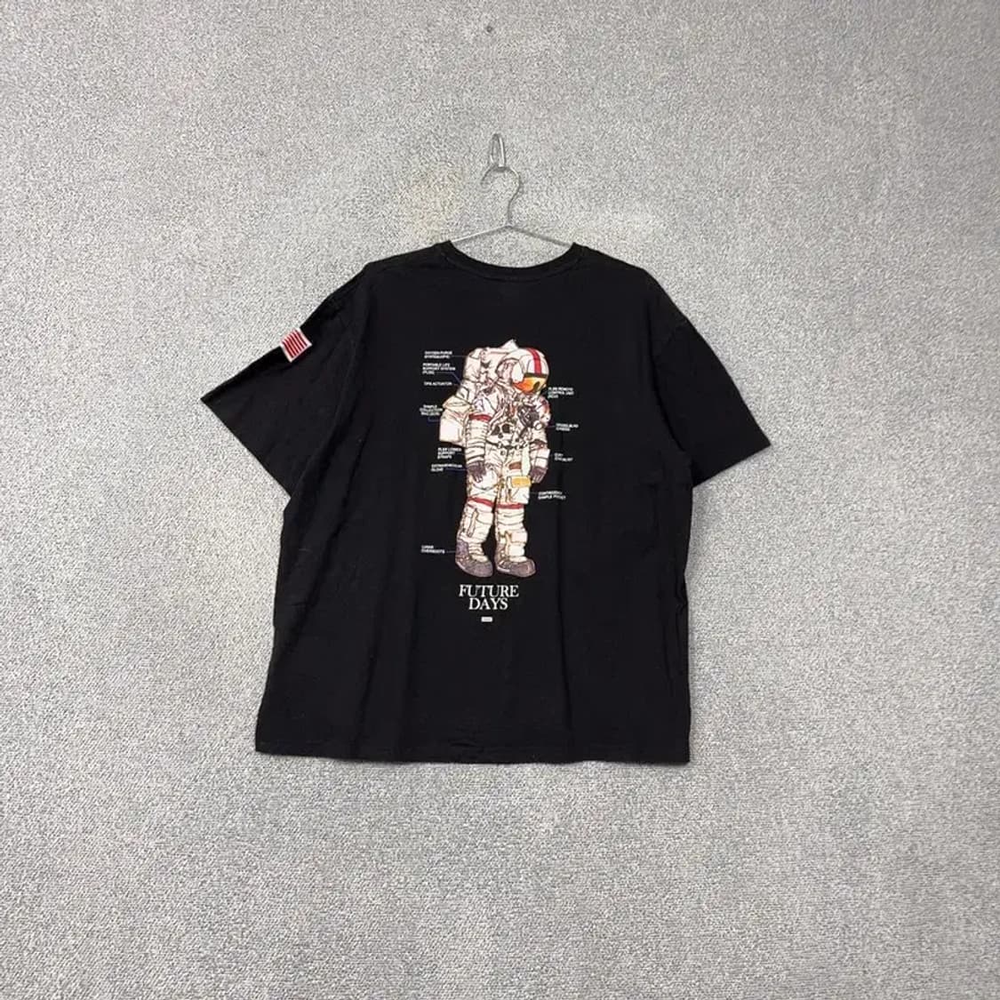 플루크 나사 백프린팅 블랙 반팔 티 XL 상품이미지2