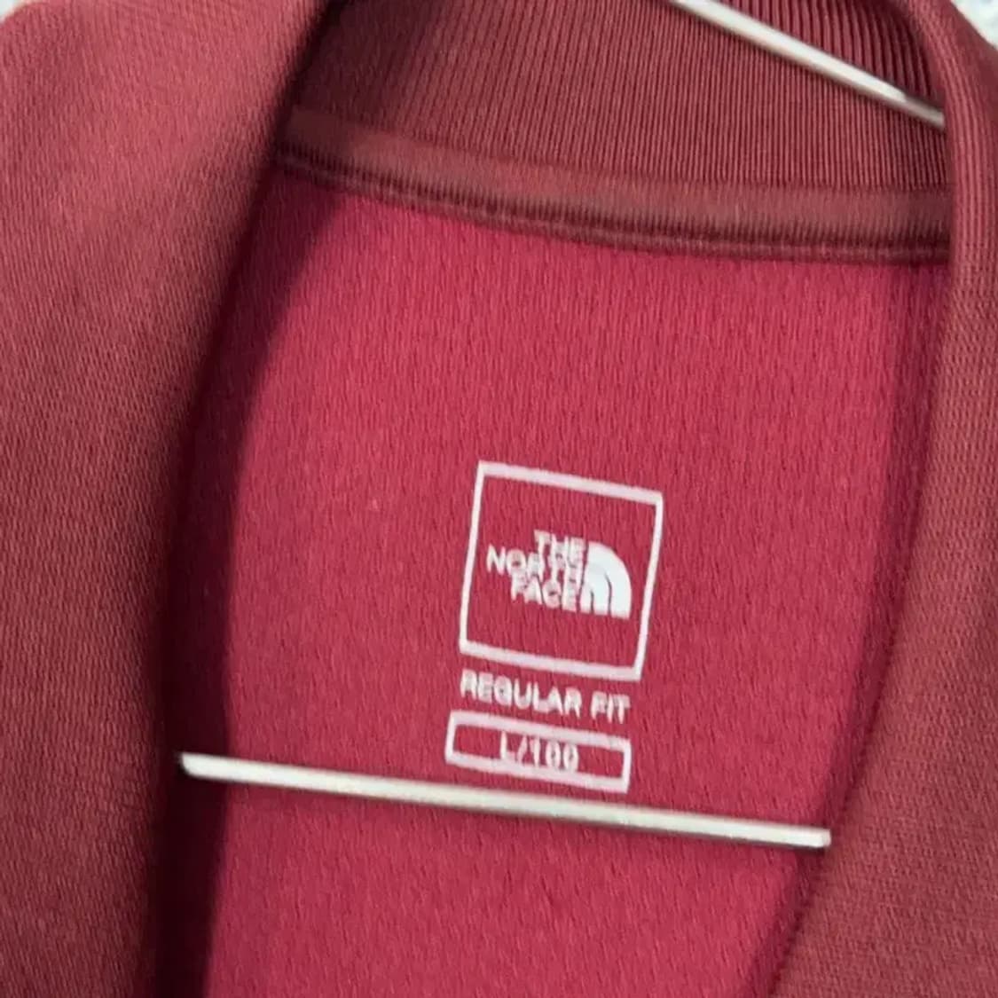 노스페이스 스트라이프 버건디 긴팔 카라티 L/100 상품이미지4