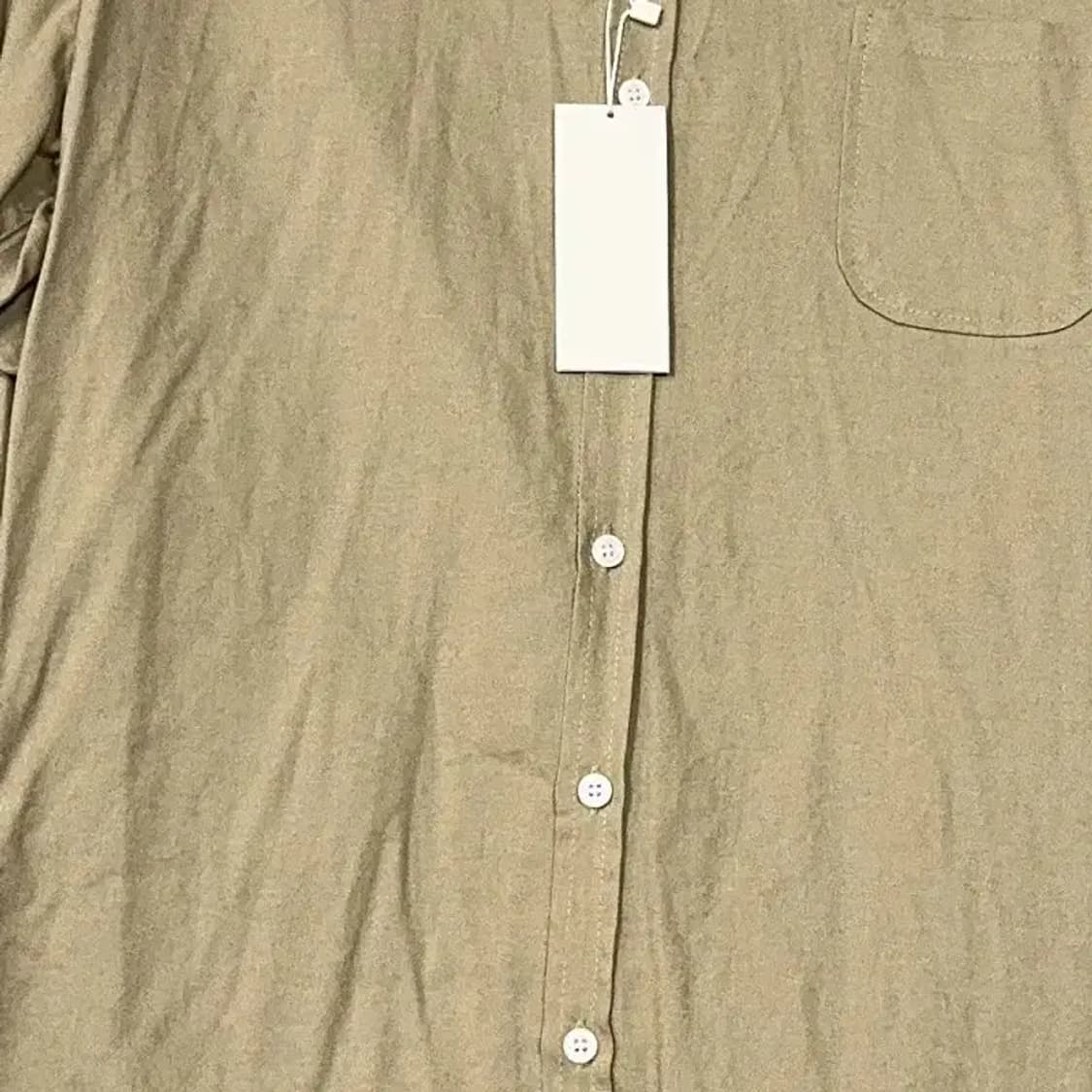 라퍼지스토어 비스코스 오버핏 카키 베이지 셔츠 L 상품이미지4