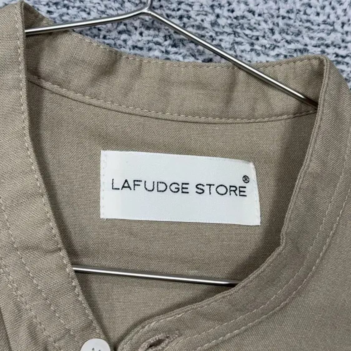 라퍼지스토어 비스코스 오버핏 카키 베이지 셔츠 L 상품이미지6