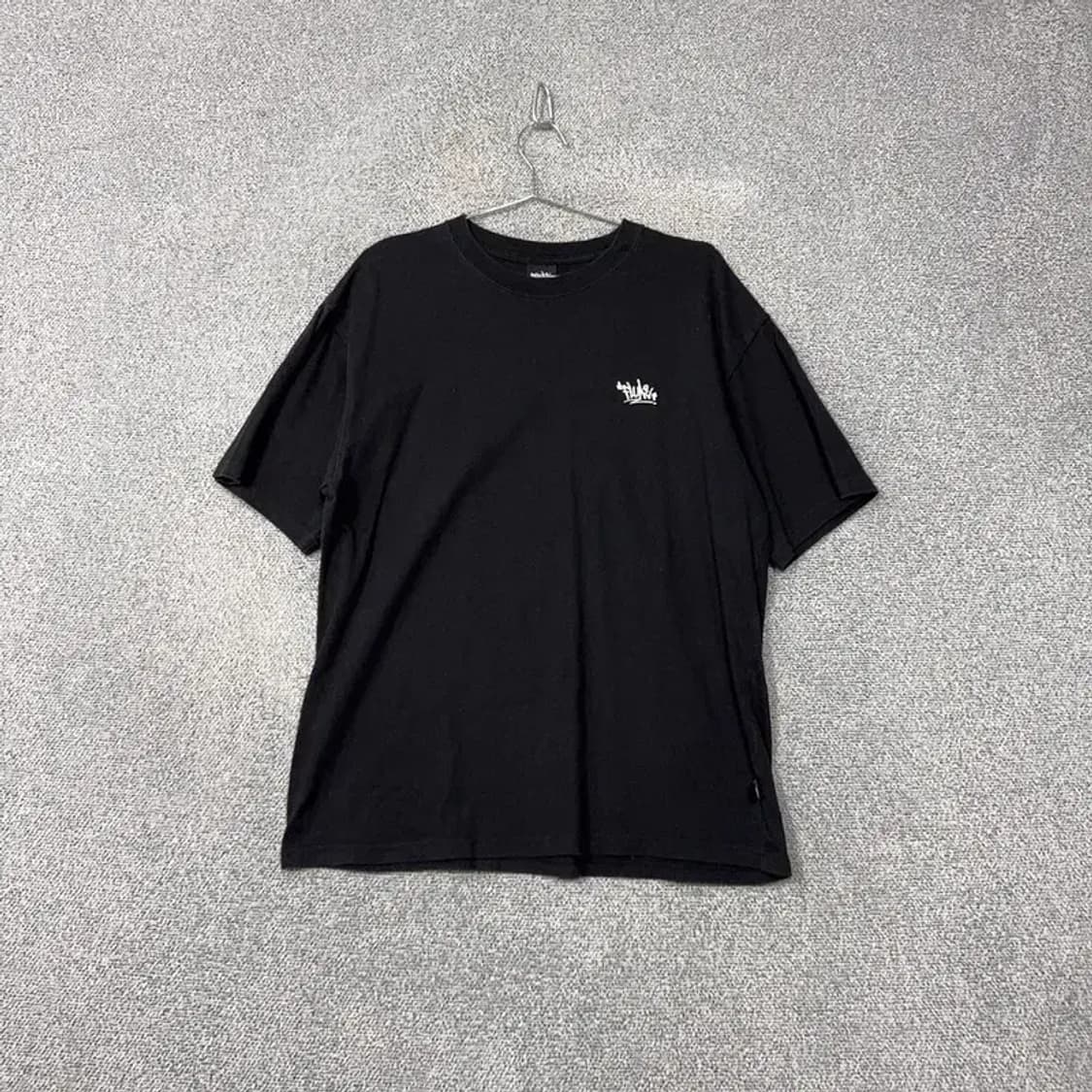 플루크 블랙 로고 프린팅 박스핏 반팔 티 L 상품이미지1