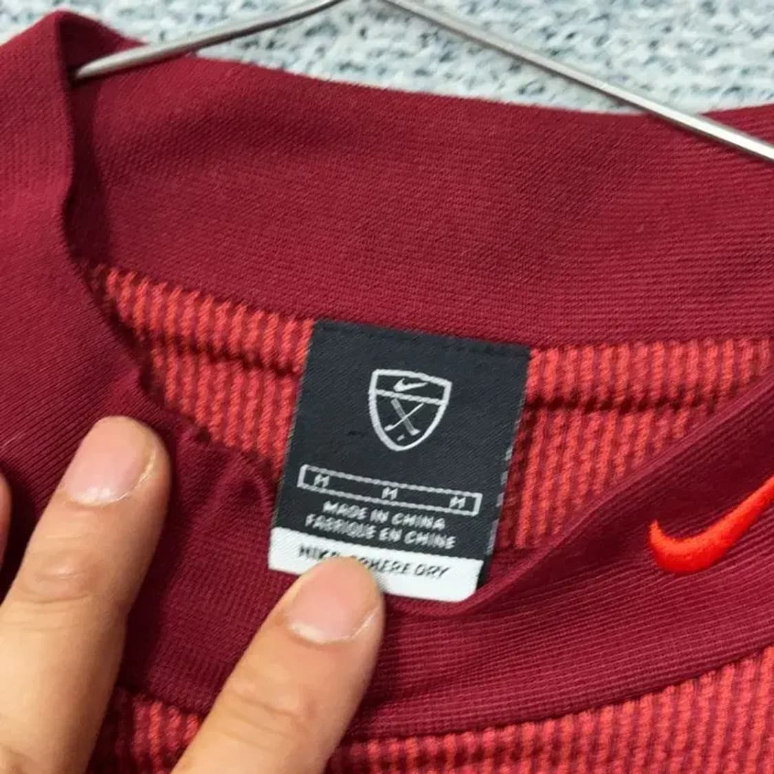 나이키 레드 기능성 긴팔 티 M 상품이미지3