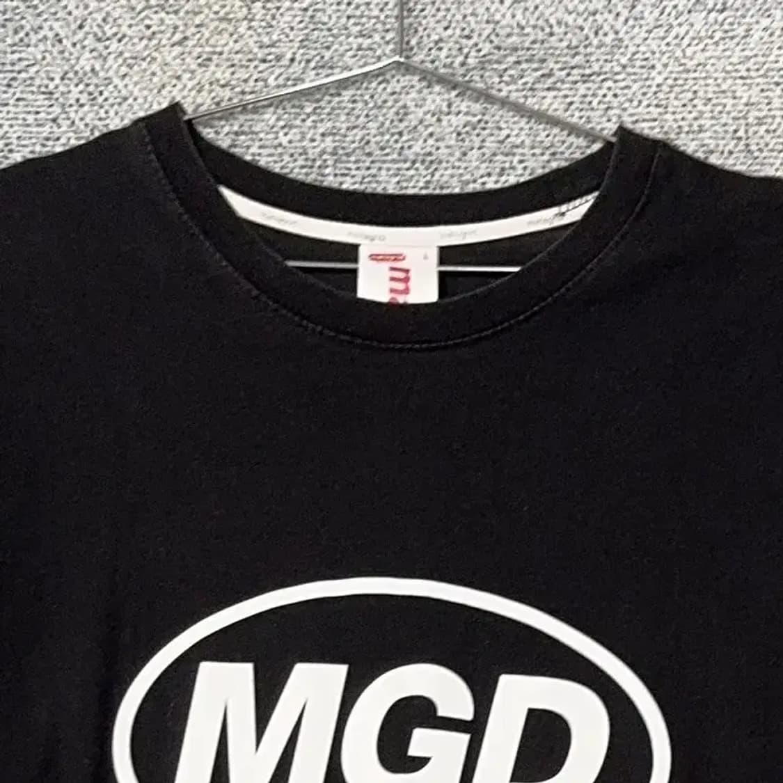 마하그리드 프린팅 블랙 박스핏 반팔 티 L 상품이미지3