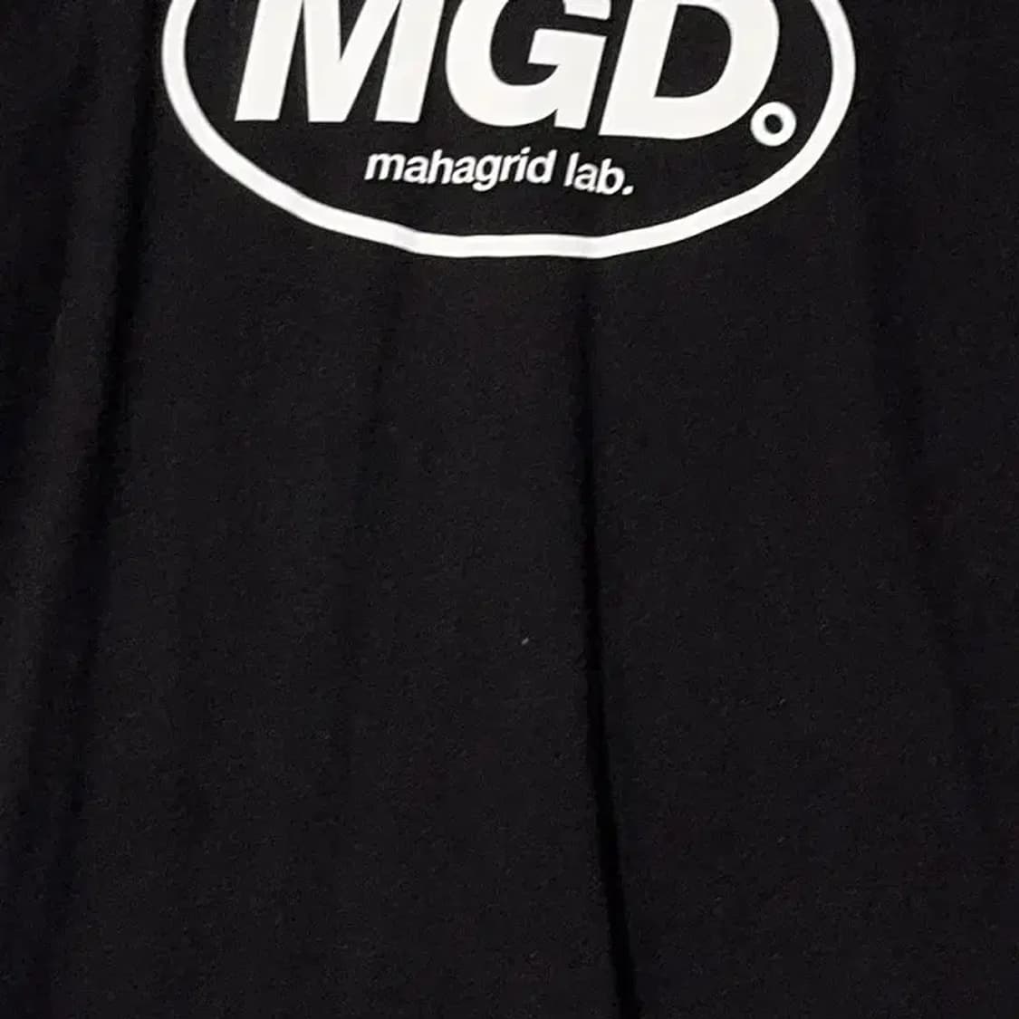 마하그리드 프린팅 블랙 박스핏 반팔 티 L 상품이미지5