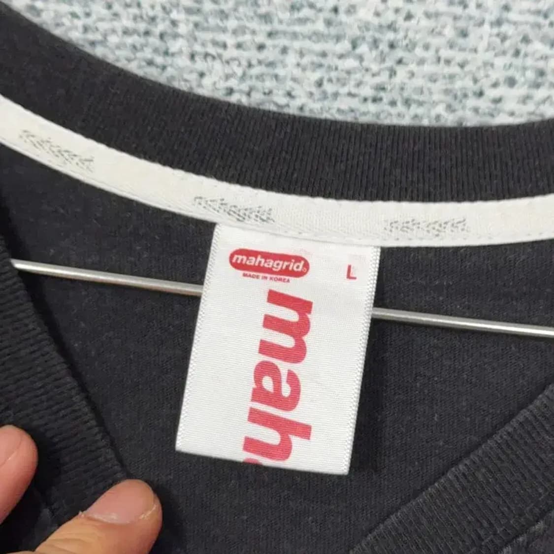 마하그리드 프린팅 블랙 박스핏 반팔 티 L 상품이미지6