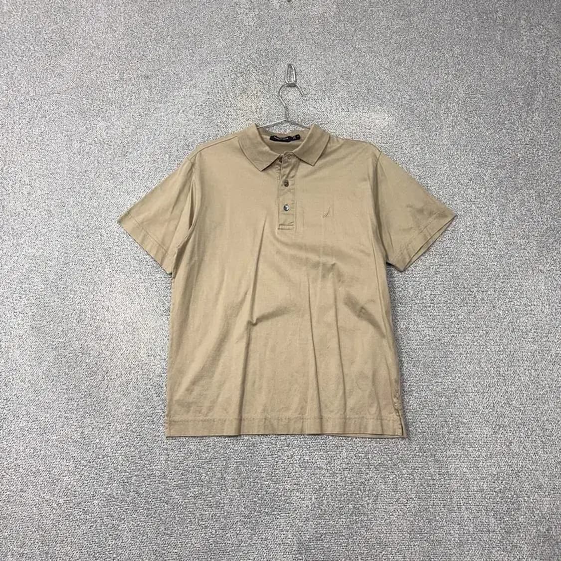 노티카 로고 베이지 반팔 카라티 S 상품이미지1