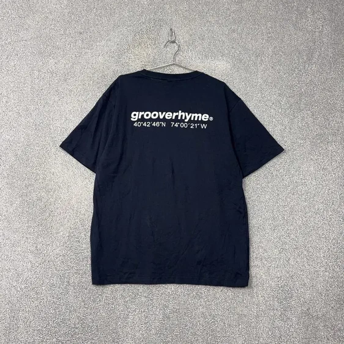 그루브라임 로고 오버핏 네이비 반팔 티 XL(105) 상품이미지2
