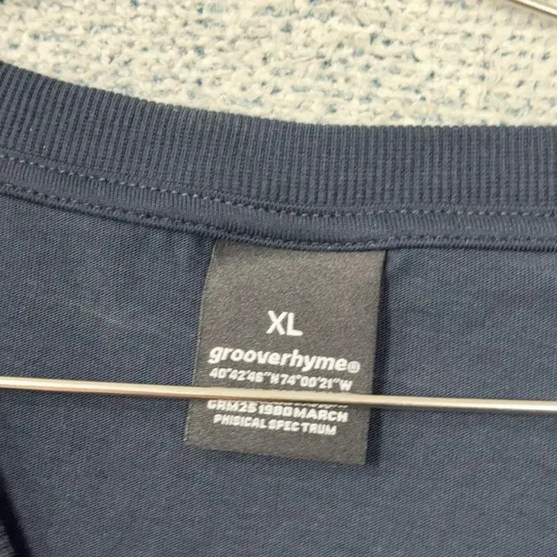 그루브라임 로고 오버핏 네이비 반팔 티 XL(105) 상품이미지5