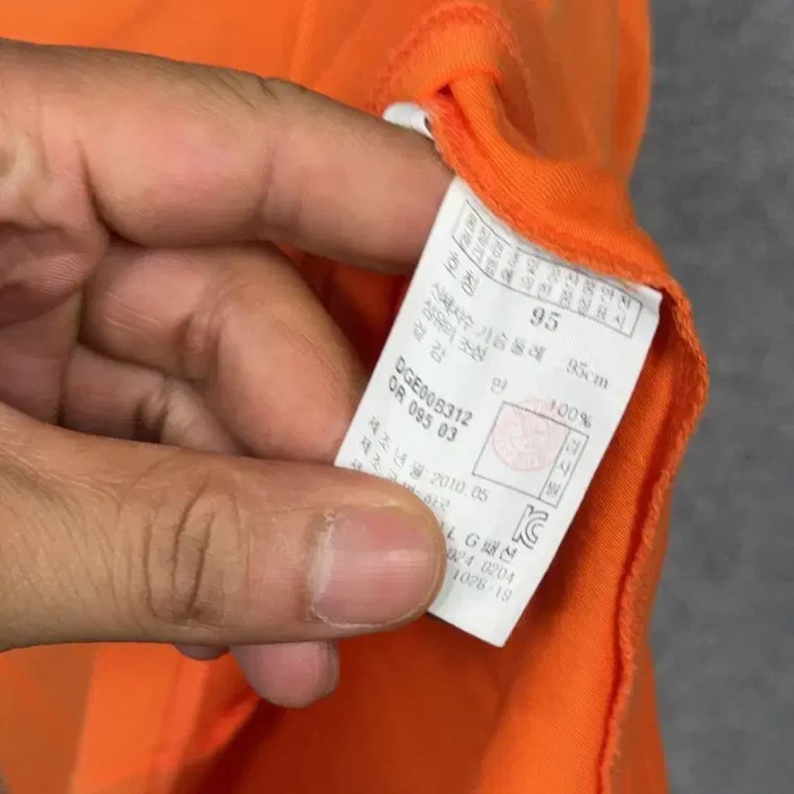 닥스 오렌지 코튼 반팔 카라티 95 상품이미지4