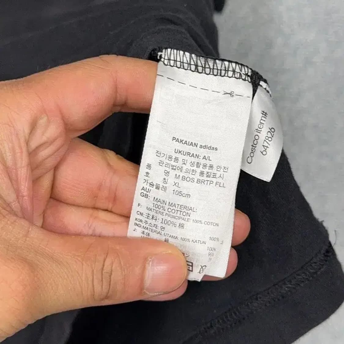 아디다스 프린팅 블랙 반팔 티 M 상품이미지5