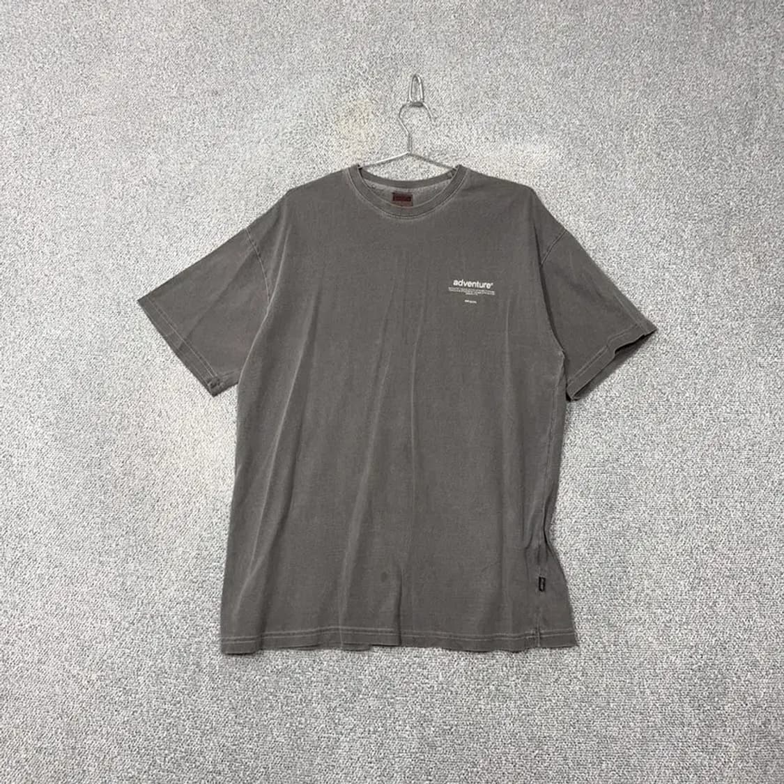 플루크 그레이 로고 피그먼트 빈티지 반팔 티 XL 상품이미지1