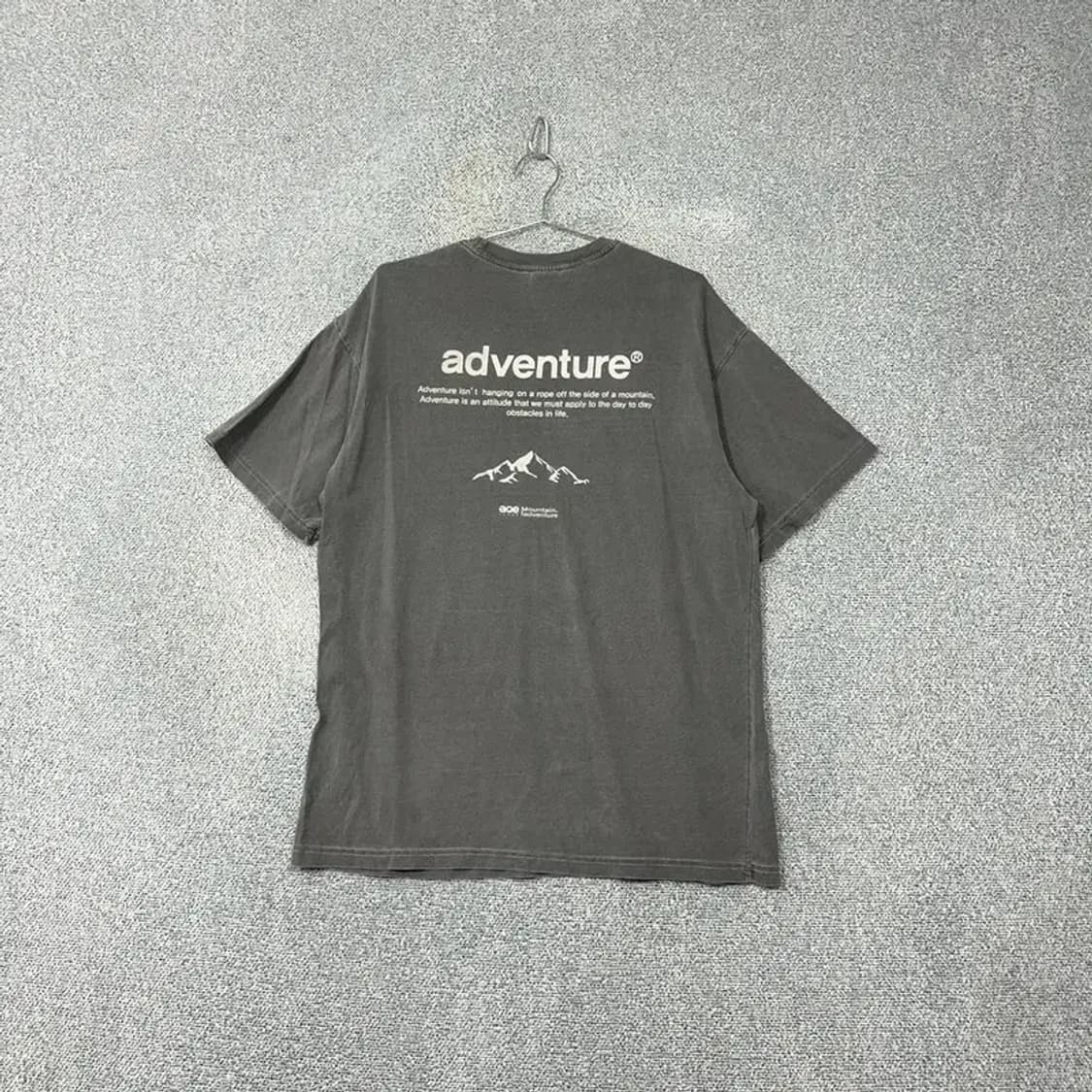 플루크 그레이 로고 피그먼트 빈티지 반팔 티 XL 상품이미지2