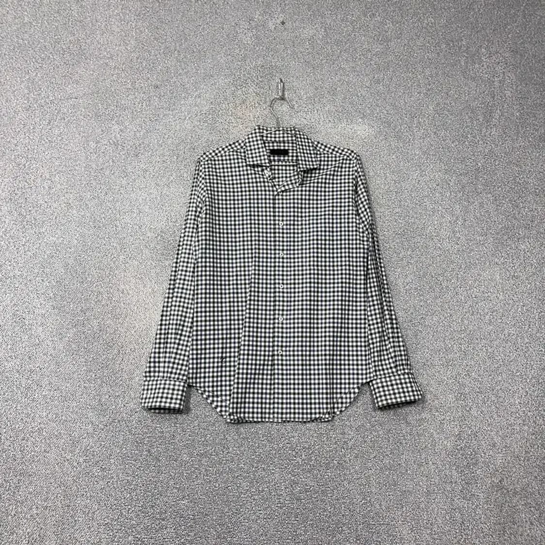 타임 한섬 캐주얼 체크 블랙 셔츠 40-84 상품이미지1