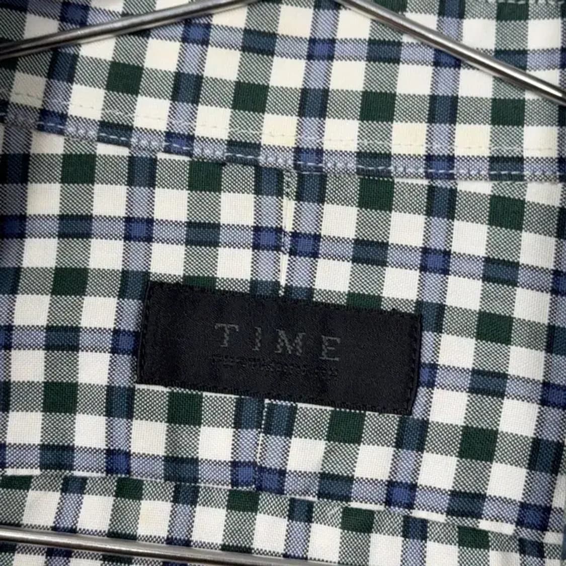 타임 한섬 캐주얼 체크 블랙 셔츠 40-84 상품이미지3