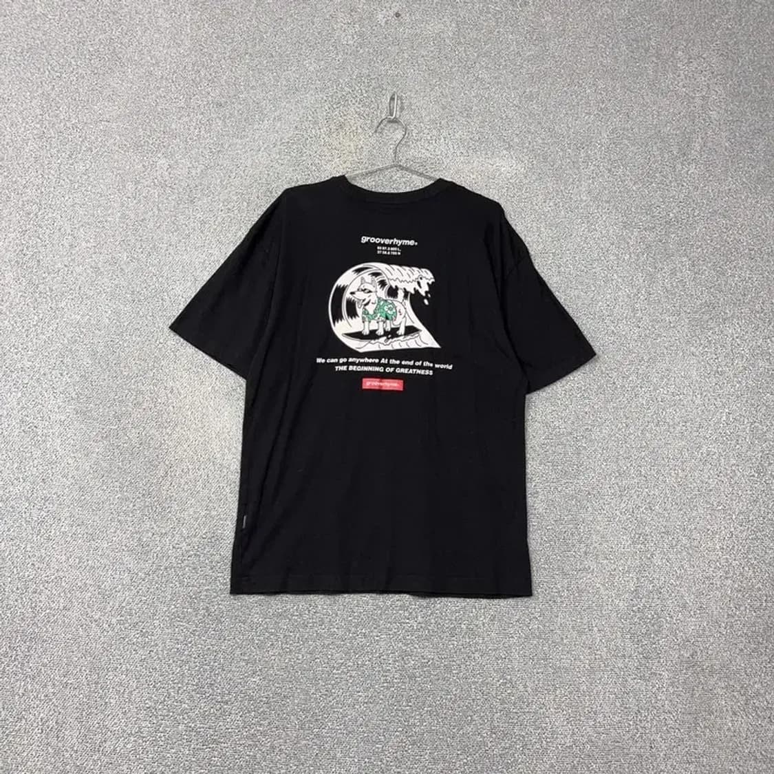 그루브라임 프린팅 블랙 반팔 티 M 상품이미지2