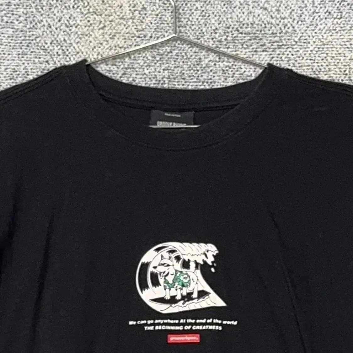 그루브라임 프린팅 블랙 반팔 티 M 상품이미지3