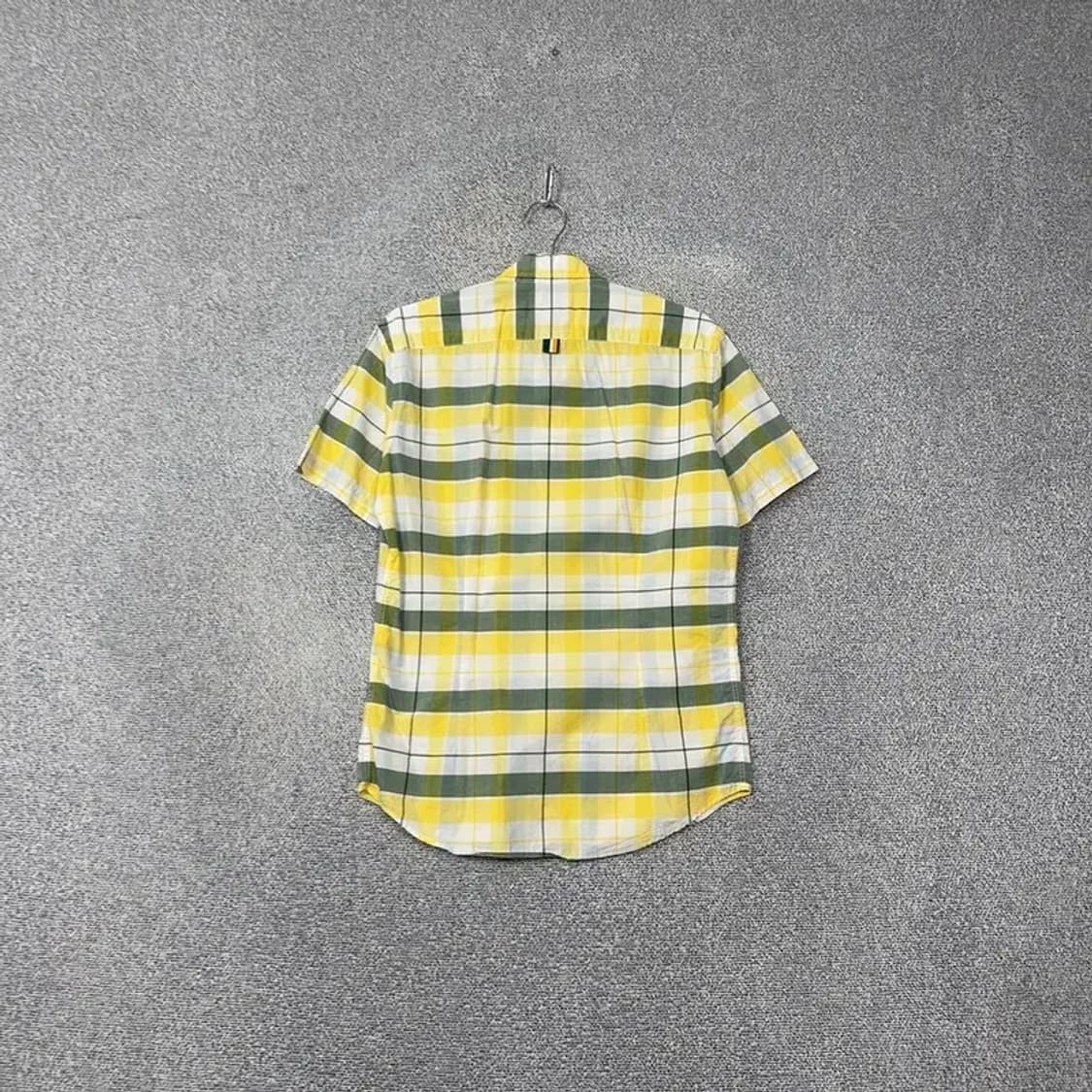 빈폴 체크 옐로우 로고 반팔 셔츠 95 상품이미지2
