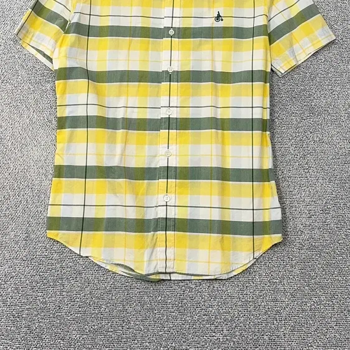 빈폴 체크 옐로우 로고 반팔 셔츠 95 상품이미지4