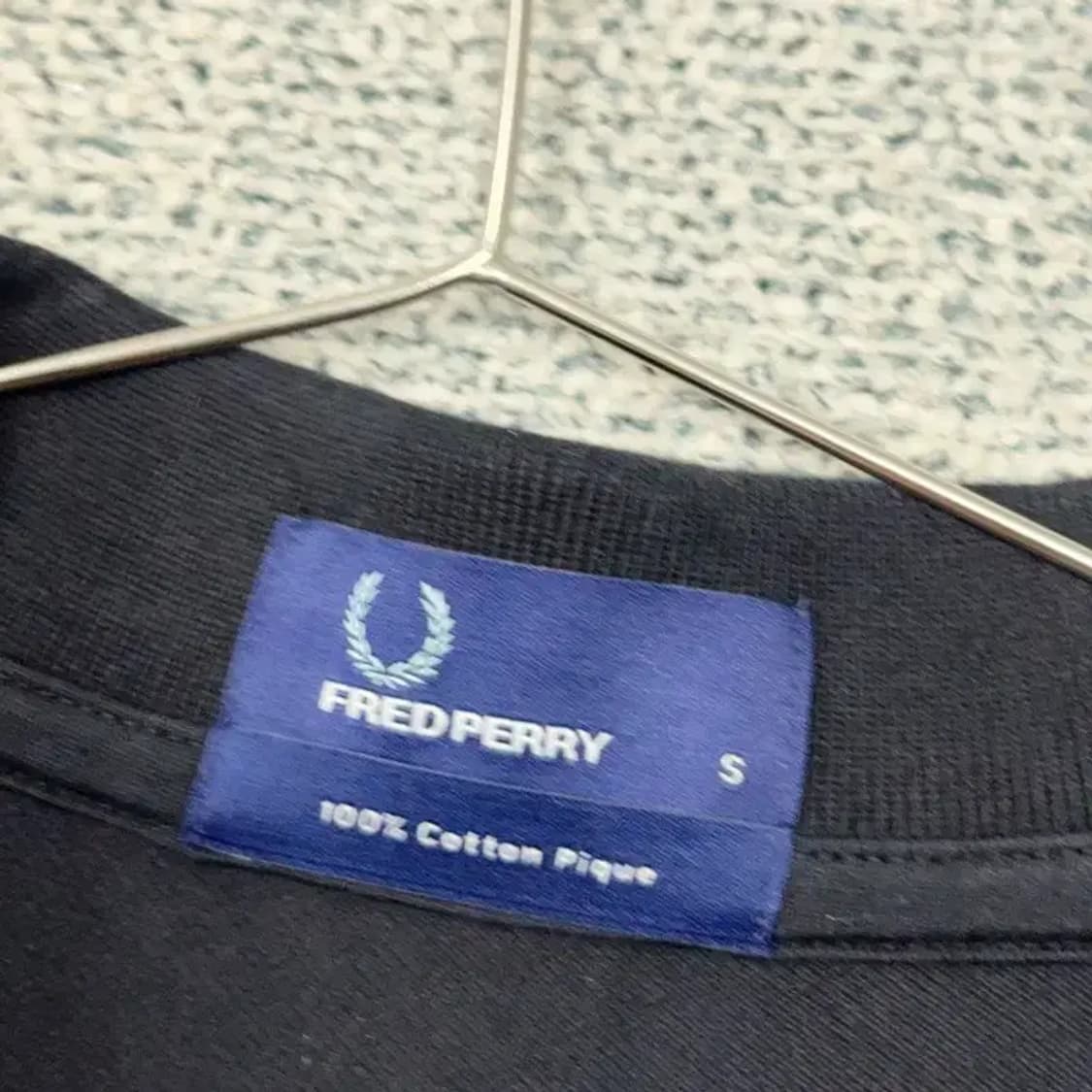 프레드페리 네이비 로고 캐주얼 반팔 카라티 S 상품이미지3
