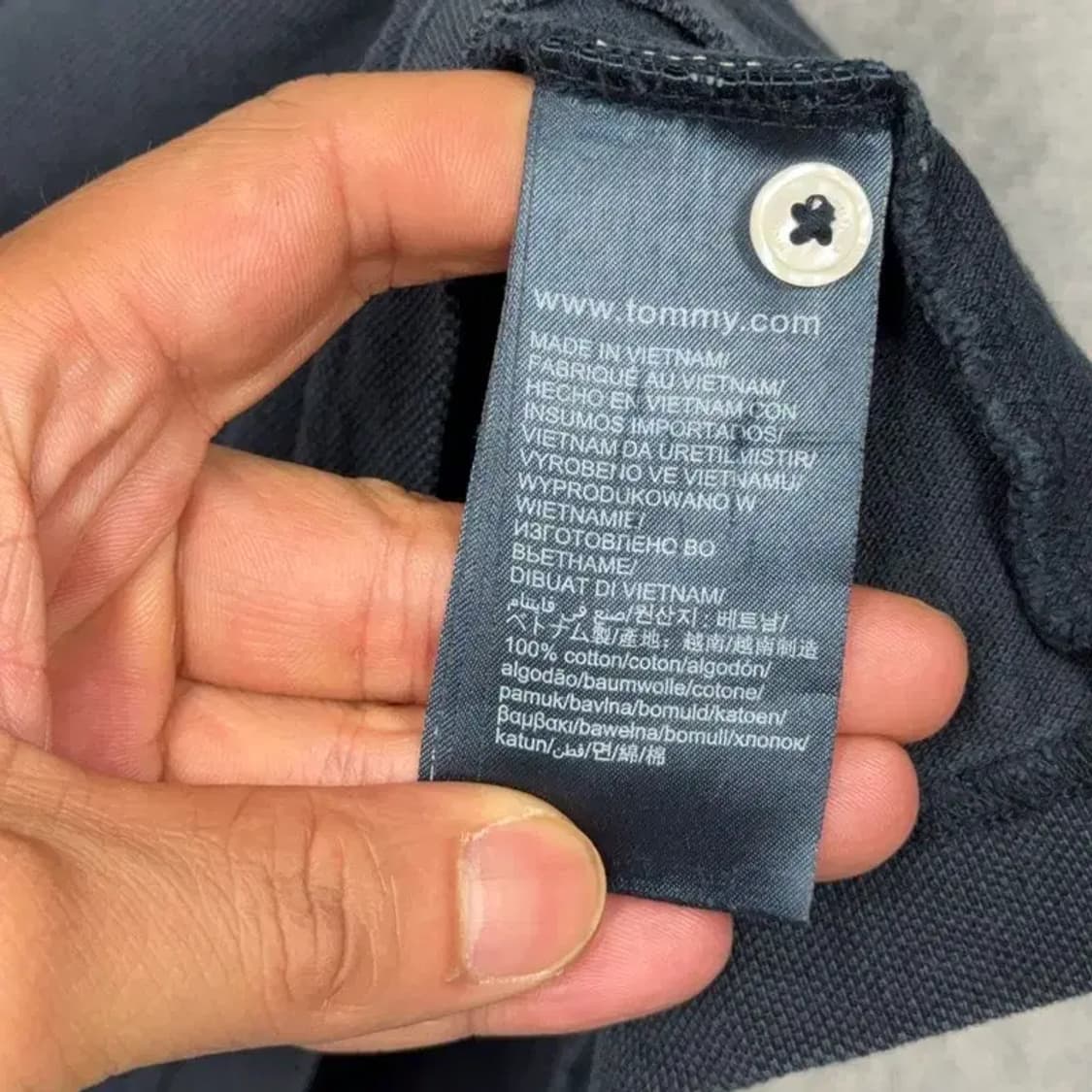 타미힐피거 네이비 캐주얼 반팔 카라티 M 상품이미지4