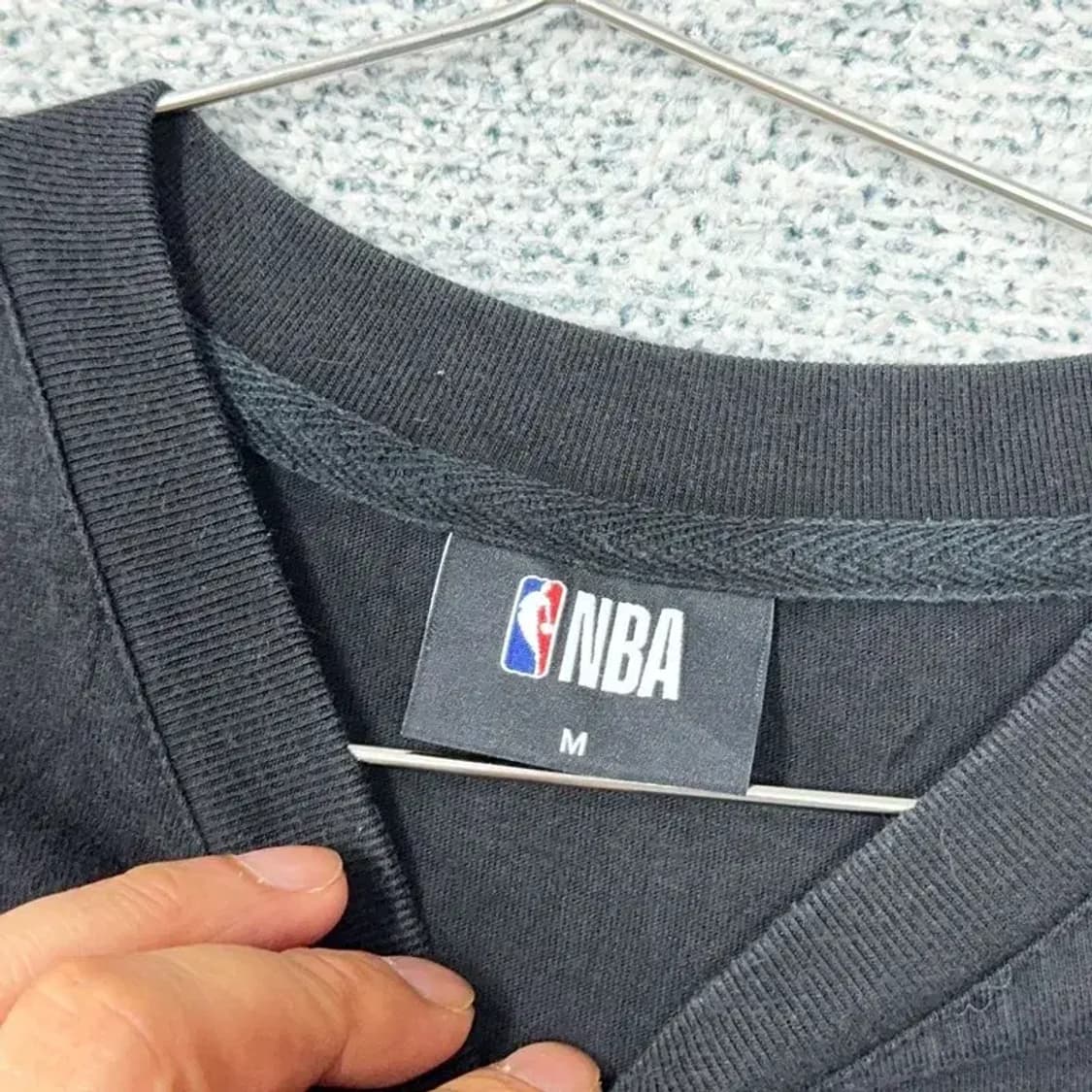 NBA 시카고 불스 프린팅 블랙 반팔 티 M 상품이미지3