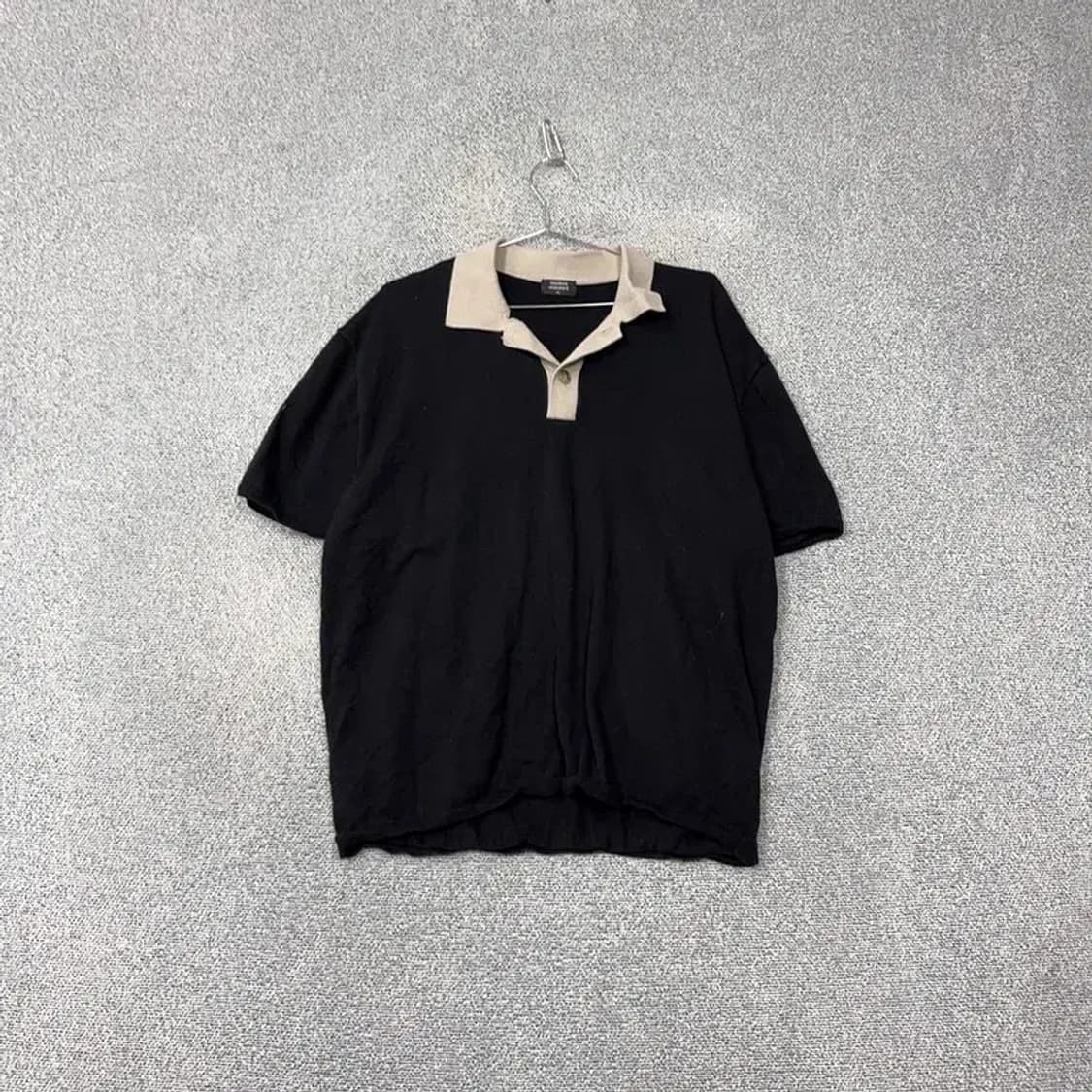 무신사스탠다드 블랙 코튼 캐주얼 반팔 카라티 XL 상품이미지1