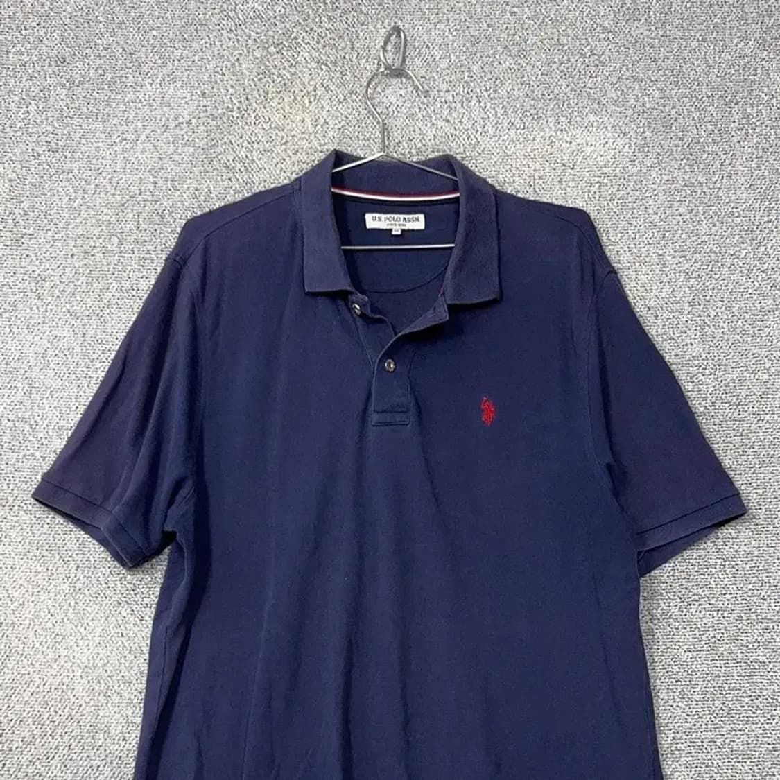 폴로아쎈 네이비 남자 빅사이즈 반팔 카라티 2XL 상품이미지3