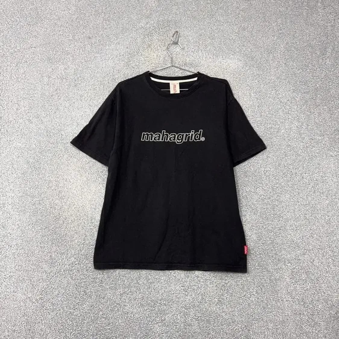 마하그리드 프린팅 블랙 반팔 티 M 상품이미지1