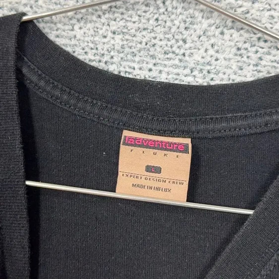 플루크 마운틴 어드벤쳐 백프린팅 블랙 반팔 티 L 상품이미지4