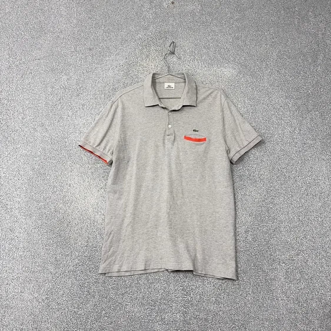 라코스테 라이트 그레이 포켓 캐주얼 반팔 카라티 5 상품이미지1