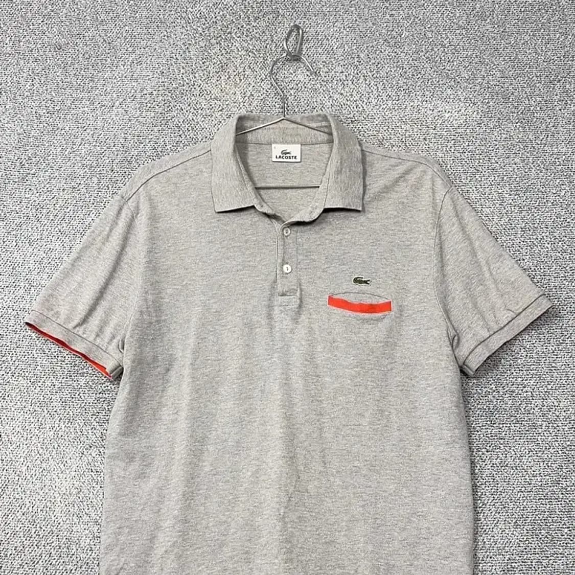 라코스테 라이트 그레이 포켓 캐주얼 반팔 카라티 5 상품이미지3