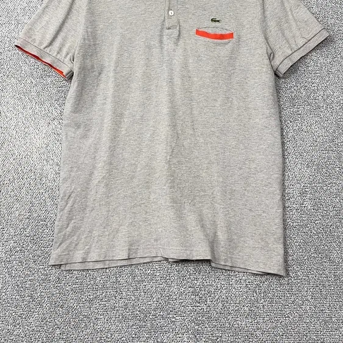 라코스테 라이트 그레이 포켓 캐주얼 반팔 카라티 5 상품이미지4