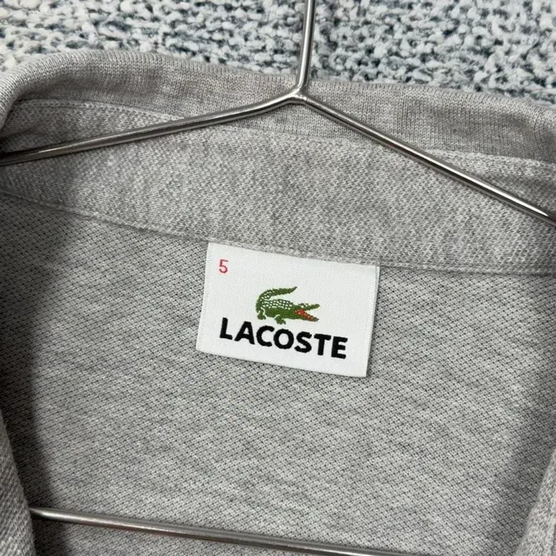 라코스테 라이트 그레이 포켓 캐주얼 반팔 카라티 5 상품이미지5