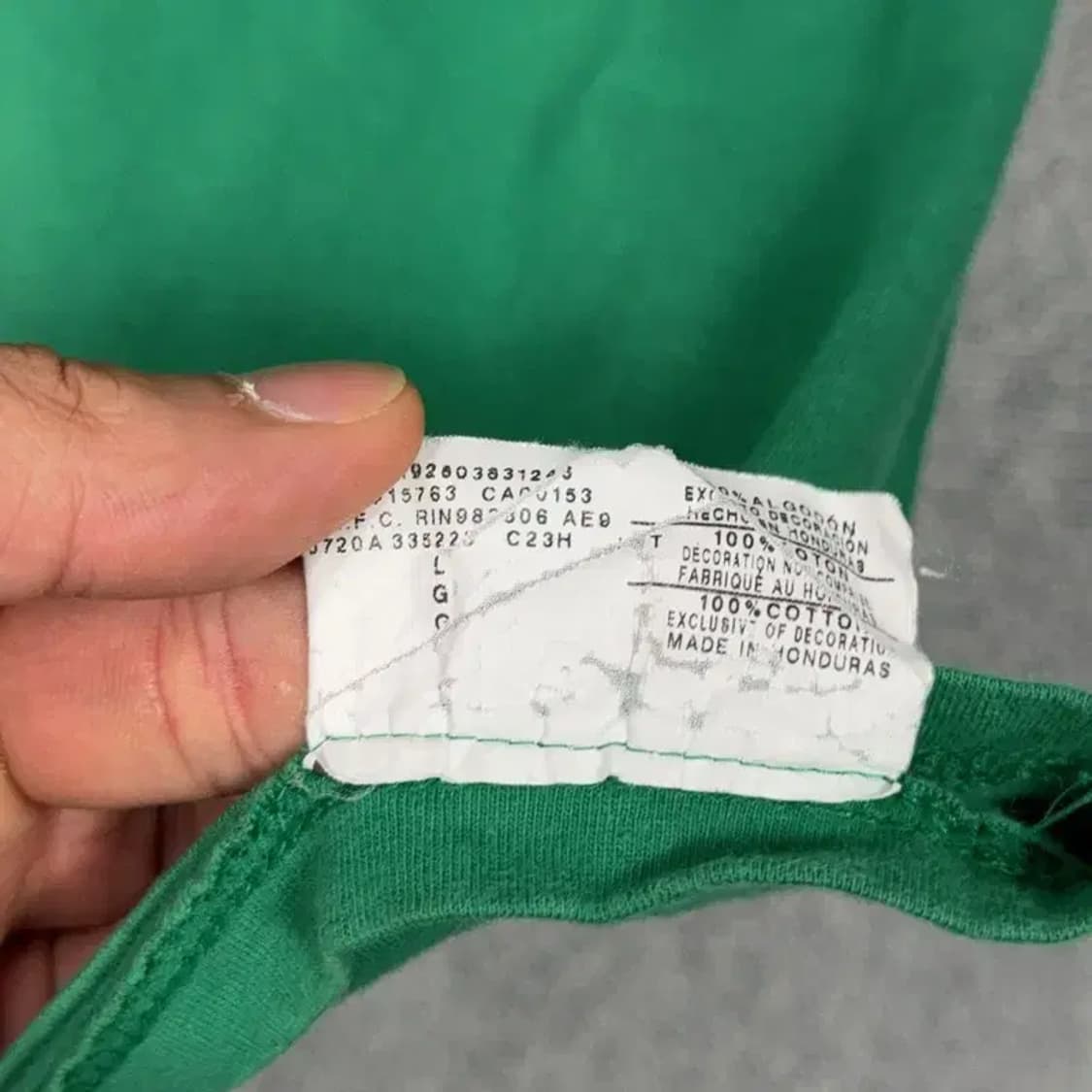 챔피온 프린팅 그린 빈티지 반팔 티 L 상품이미지5