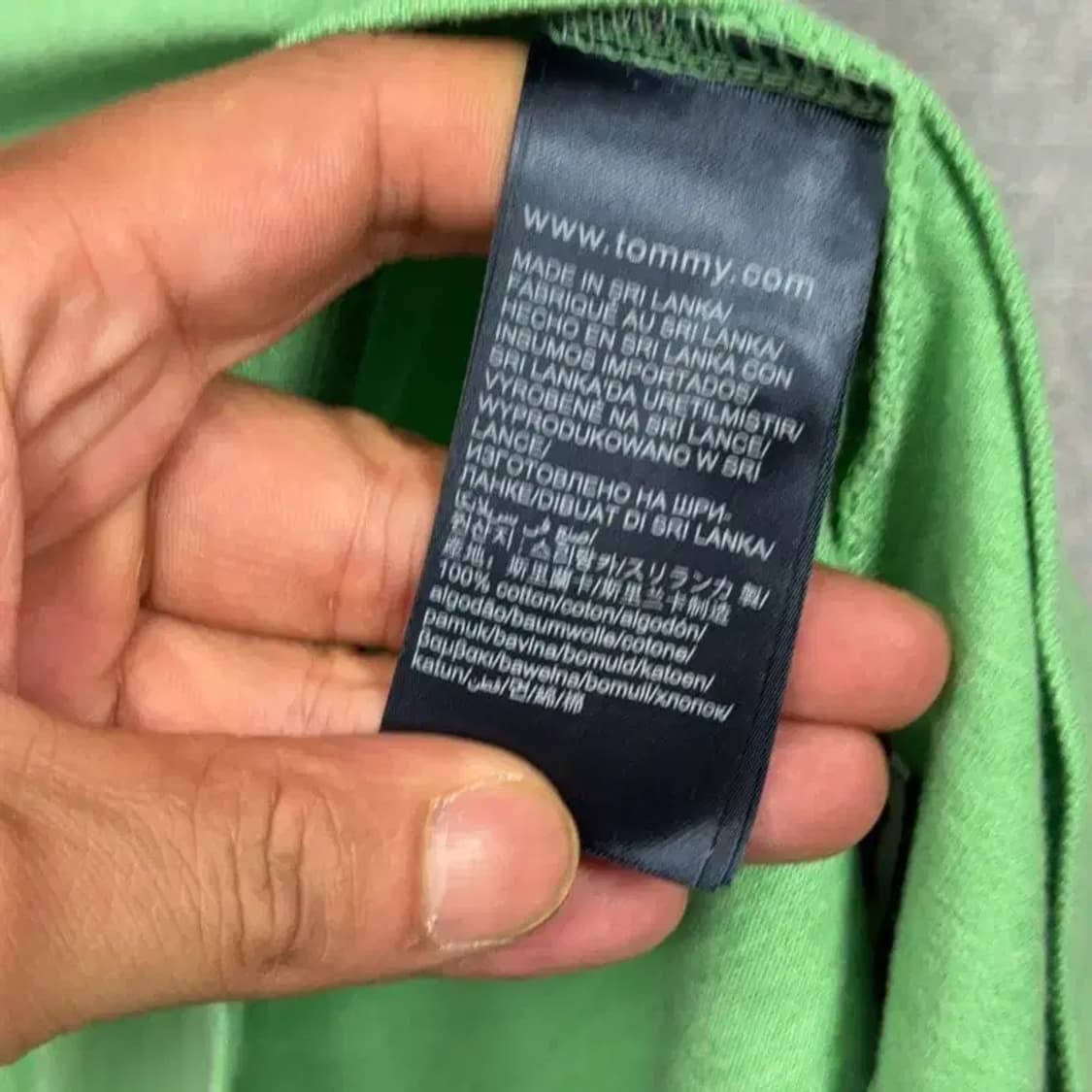타미힐피거 라이트 그린 로고 반팔 카라티 XL 상품이미지4