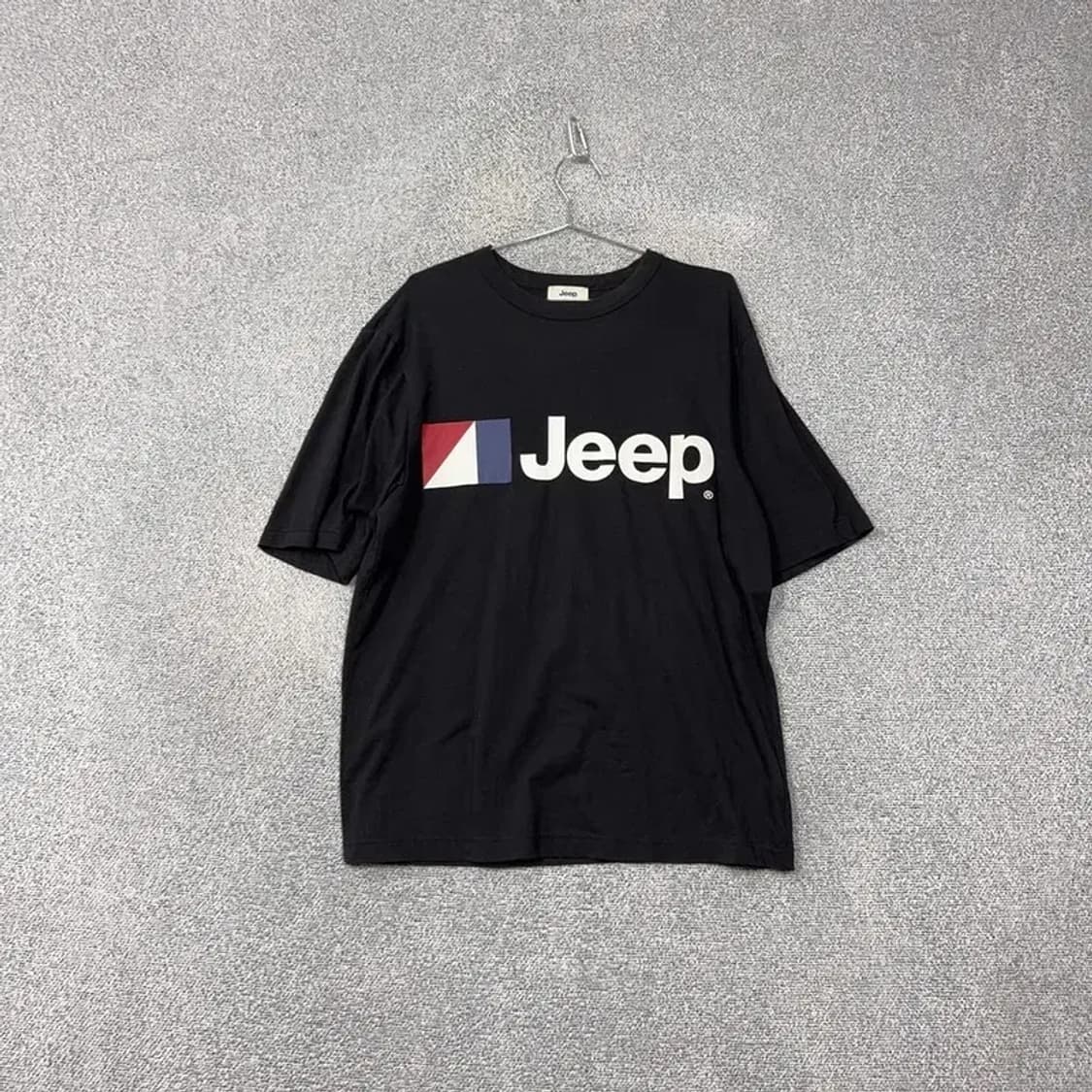 지프 프린팅 블랙 반팔 티 L(100) 상품이미지1