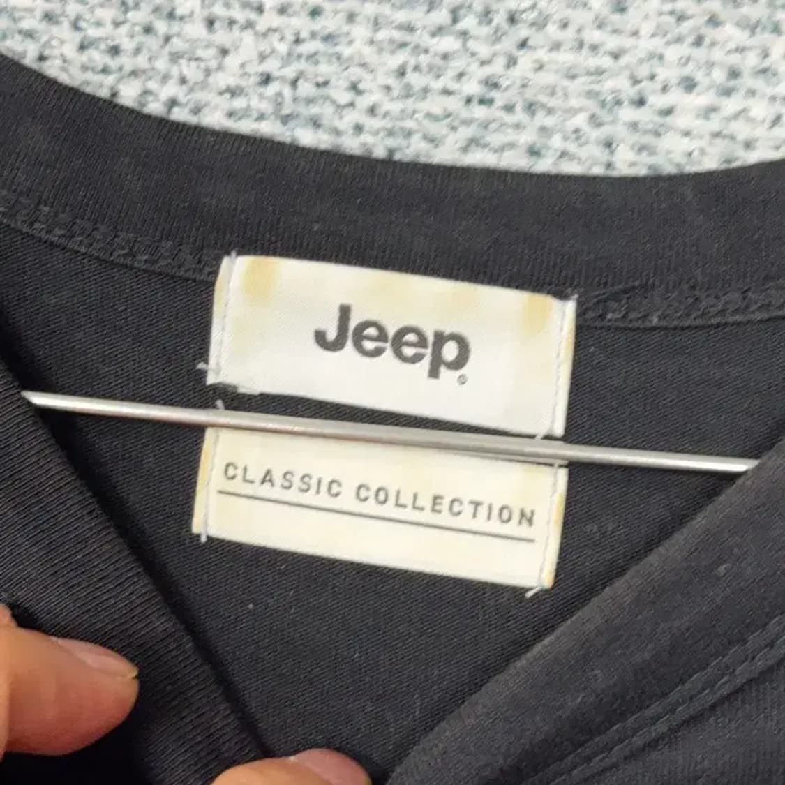 지프 프린팅 블랙 반팔 티 L(100) 상품이미지3