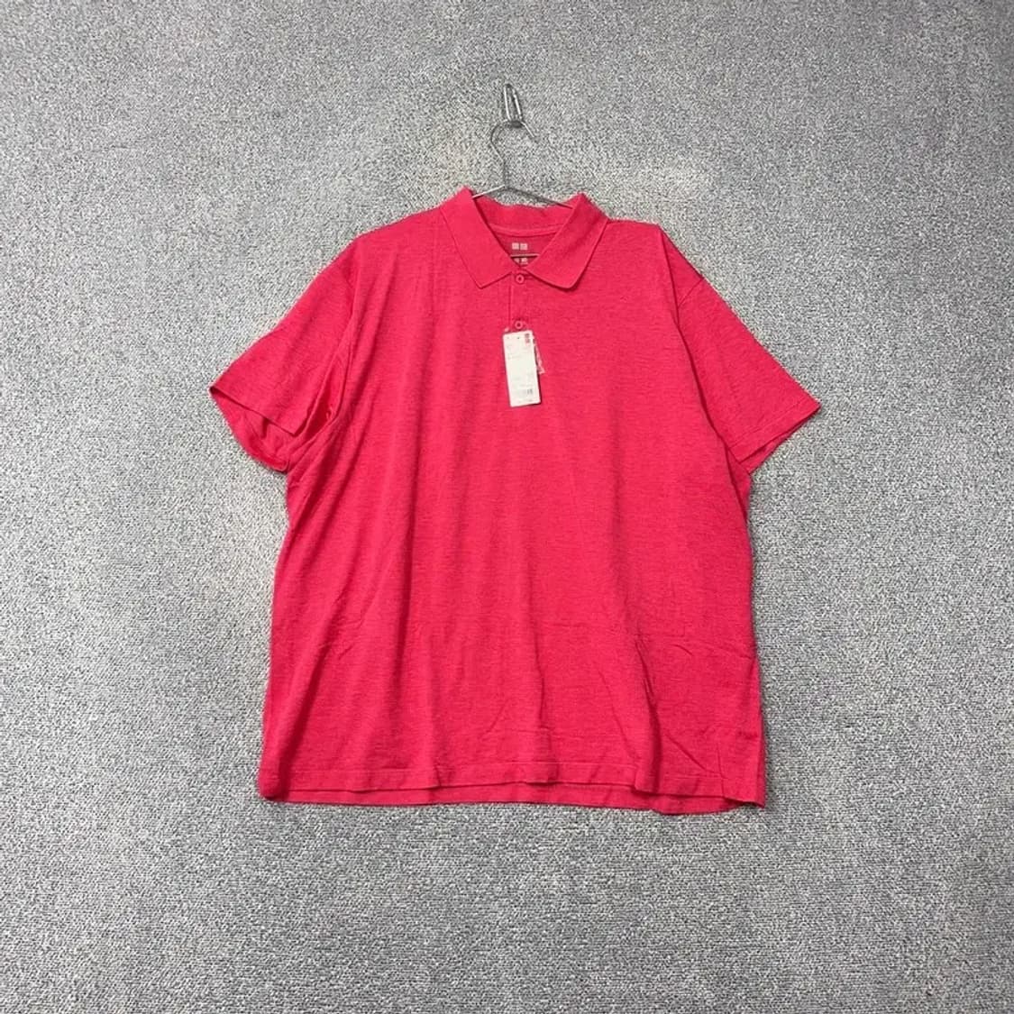 [새상품]유니클로 레드 기능성 반팔 카라티 4XL 상품이미지1