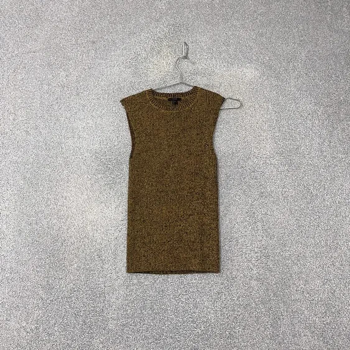 코스 브라운 배색 롱 니트 조끼 M 상품이미지1