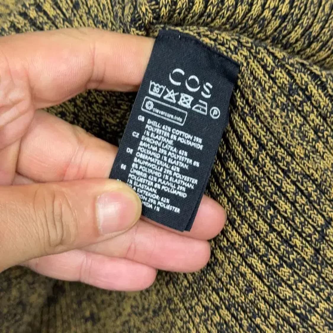 코스 브라운 배색 롱 니트 조끼 M 상품이미지6