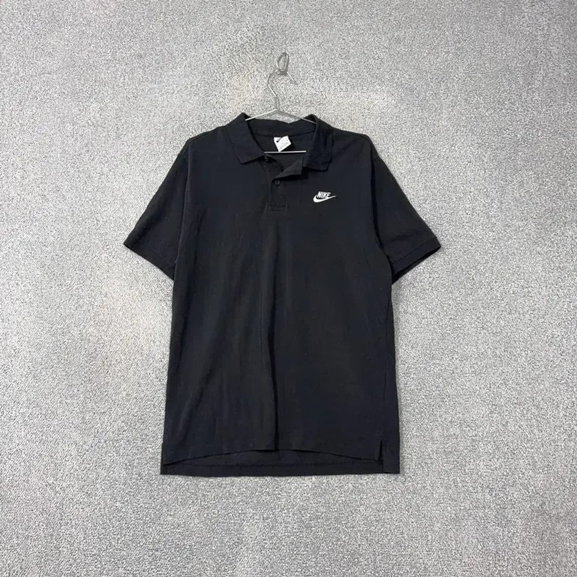 나이키 블랙 자수 로고 반팔 카라티 XL 상품이미지1