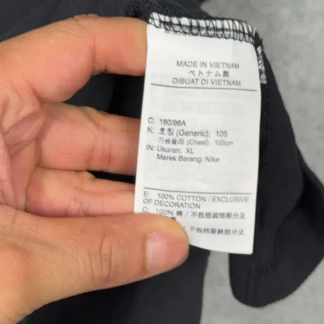 나이키 블랙 자수 로고 반팔 카라티 XL 상품이미지6