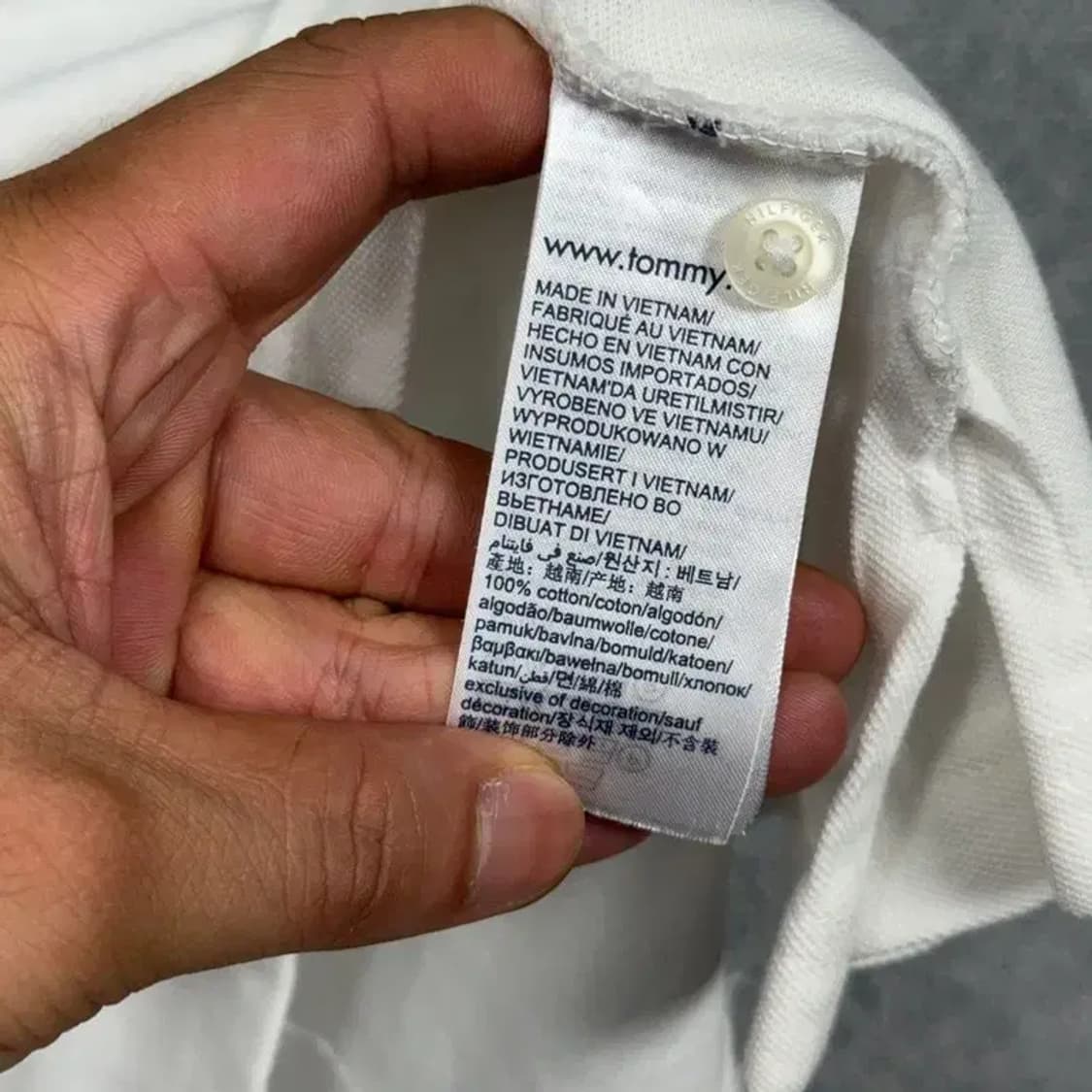 타미힐피거 라이트 블루 로고 반팔 카라티 M 상품이미지6