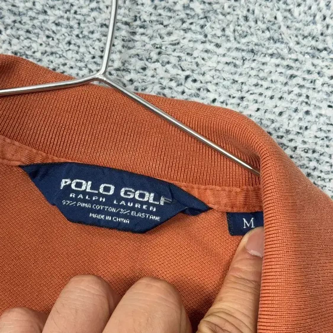 폴로 골프 피마코튼 남성 반팔 카라티 M 상품이미지5