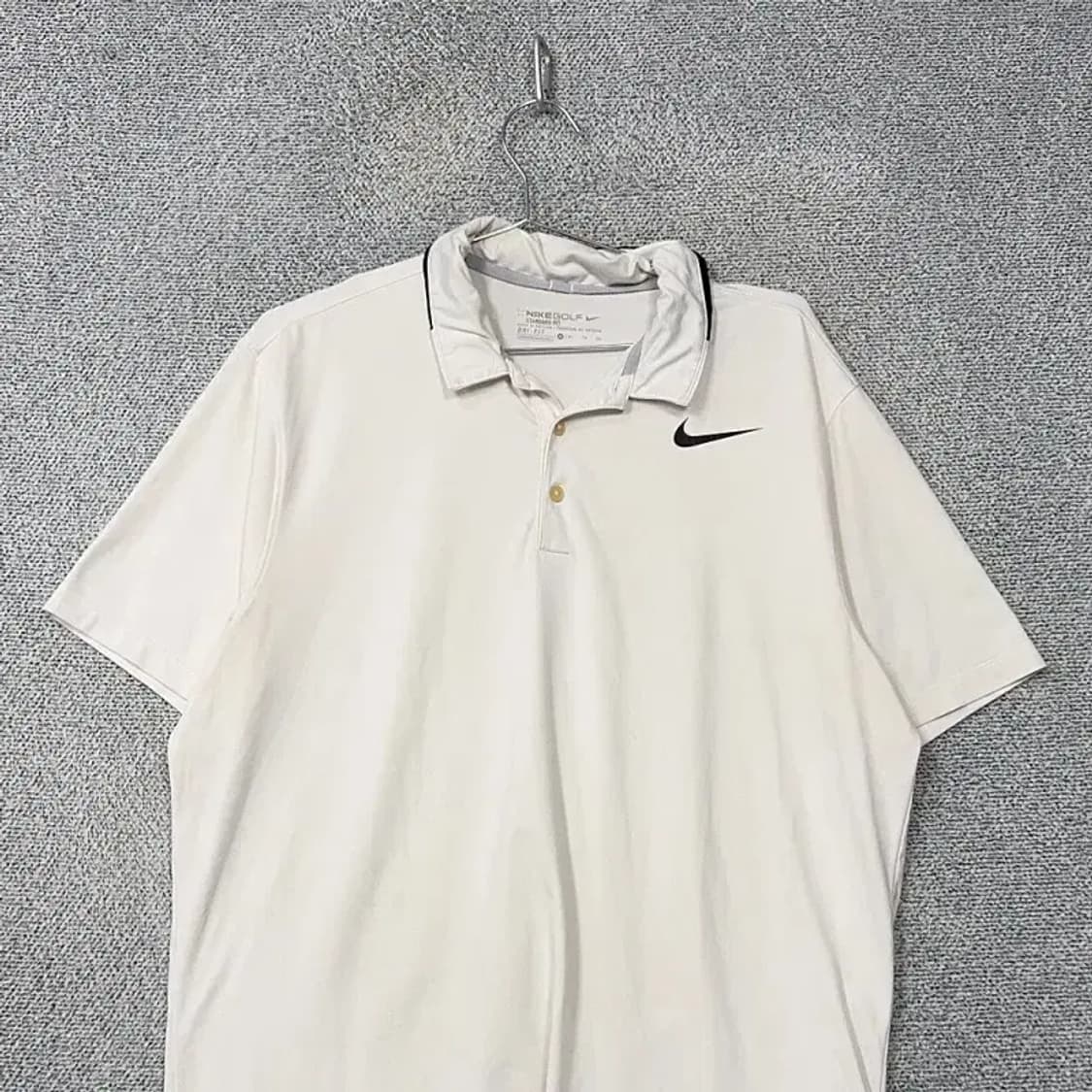 나이키 화이트 로고 기능성 반팔 카라티 XL 상품이미지3