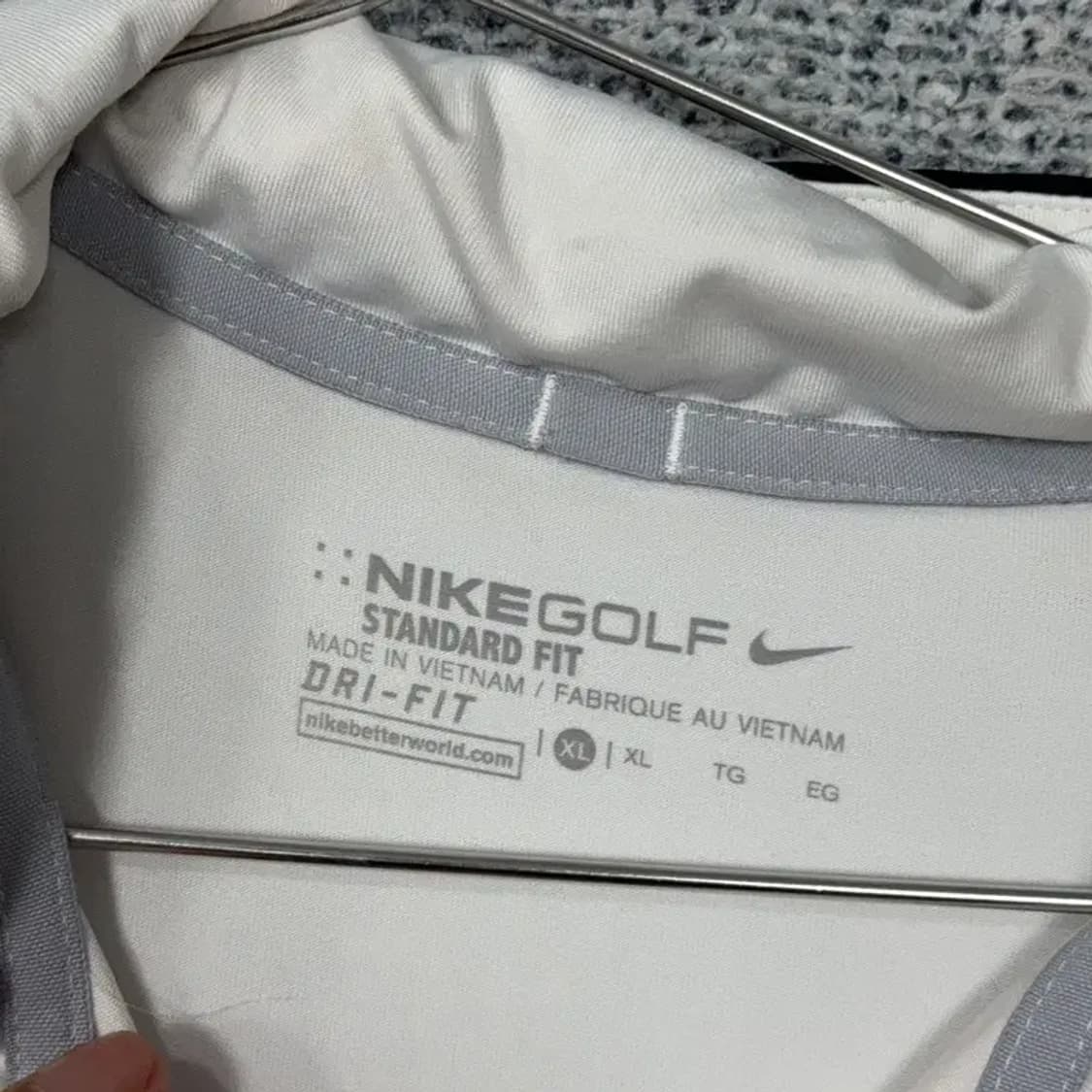 나이키 화이트 로고 기능성 반팔 카라티 XL 상품이미지6
