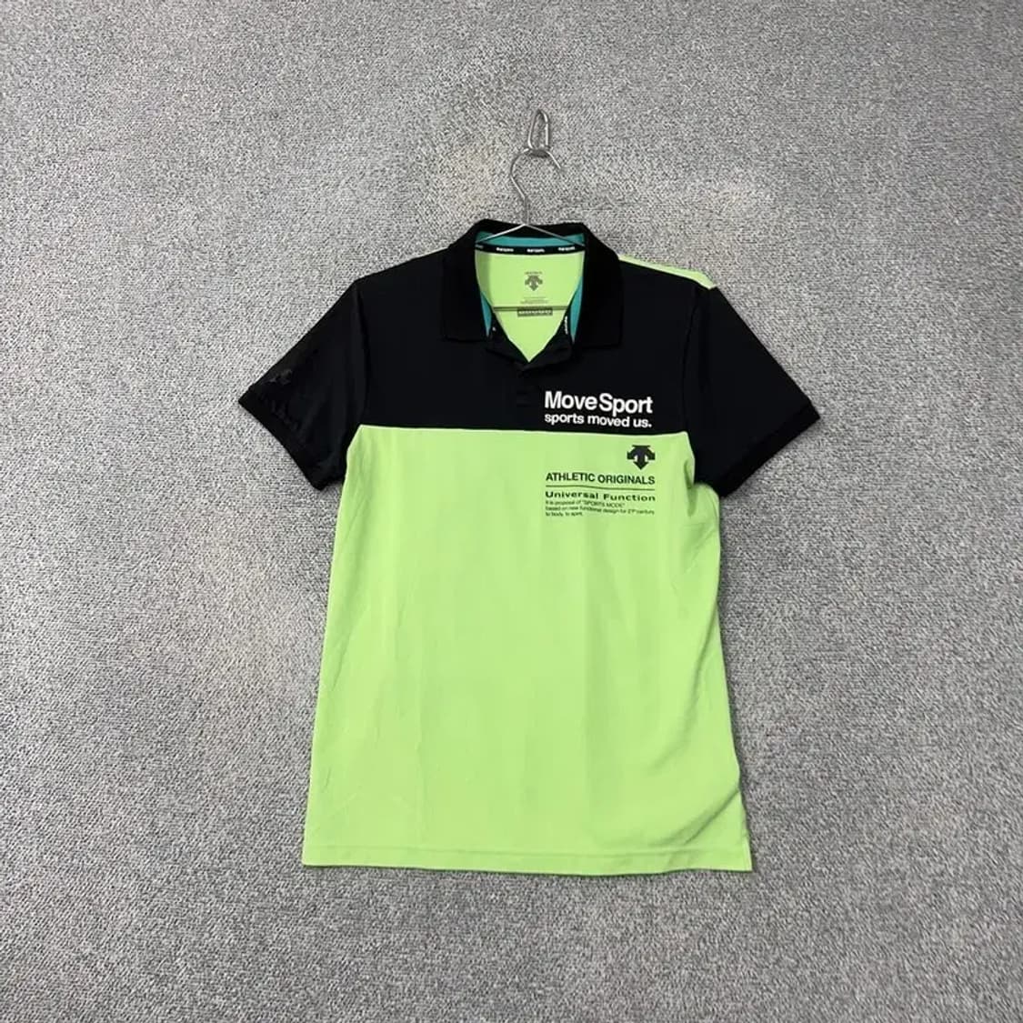 데상트 프린팅 라이트 그린 기능성 반팔 카라티 M 상품이미지1