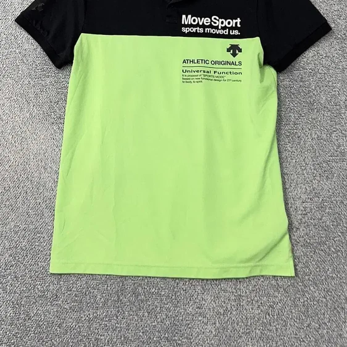 데상트 프린팅 라이트 그린 기능성 반팔 카라티 M 상품이미지4