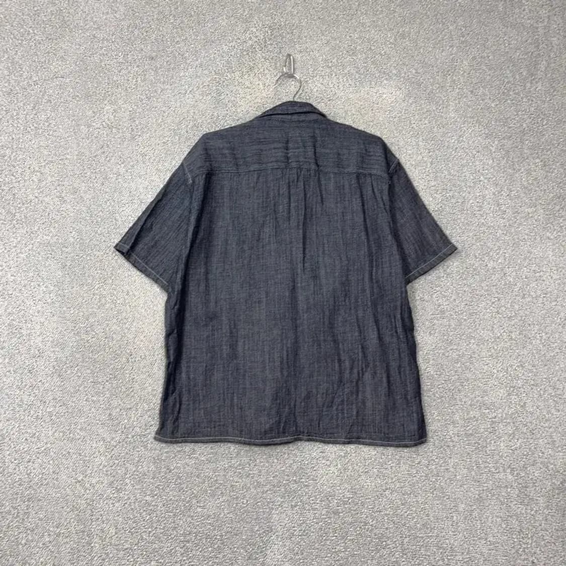 에잇세컨즈 데님 인디고 오버핏 반팔 셔츠 L 상품이미지2